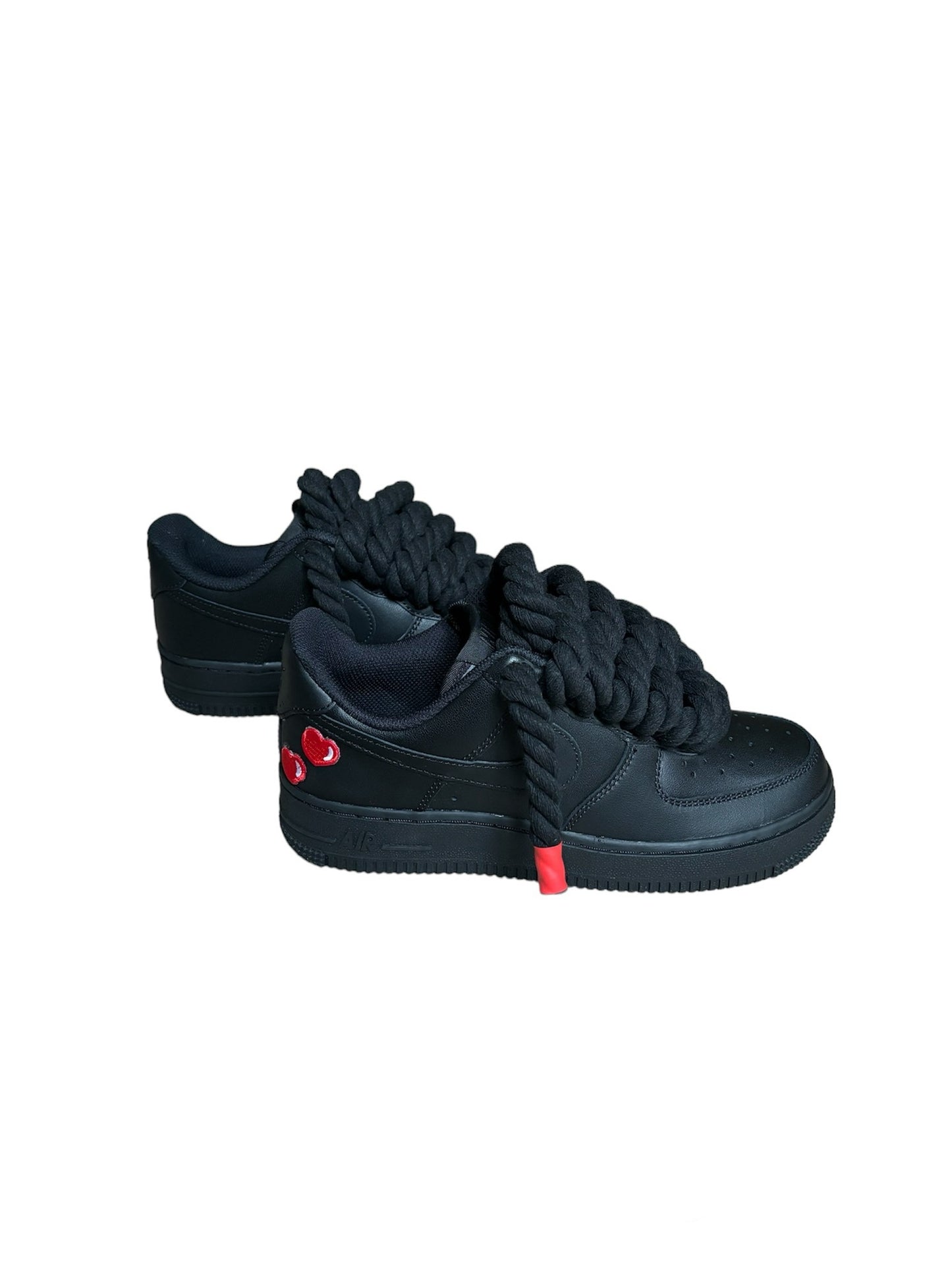 AF1 NOIR ROPE NOIR X CŒUR ROUGE