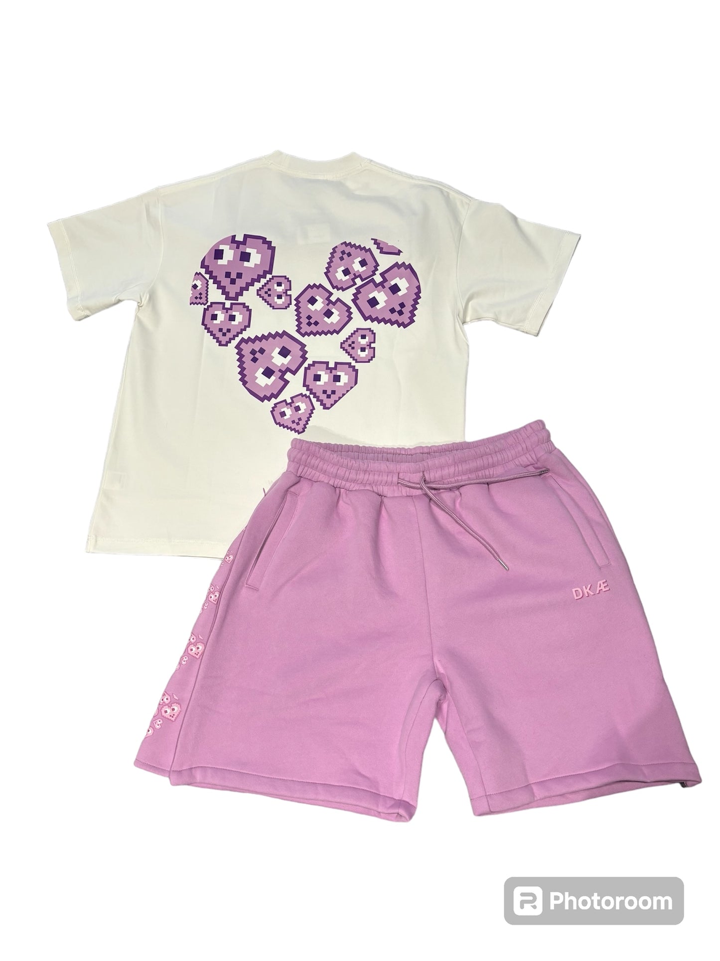 SHORT MIXTE LILAS LOGO HEART VIOLET ZIPÉE