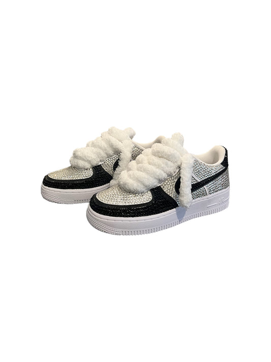 AF1 BLACK & WHITE STRASS