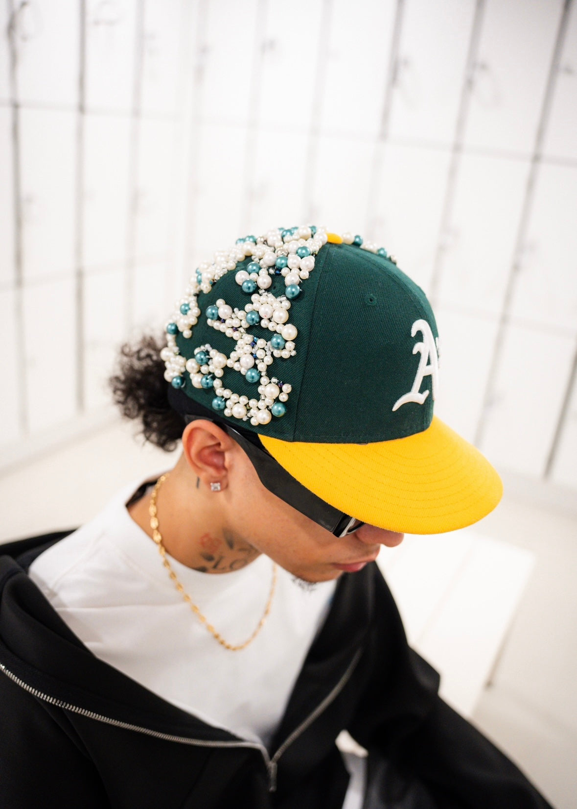 Custom Casquette Oakland Athletics MLB Essential Vert Foncé & PERLE VERT ET BLANC