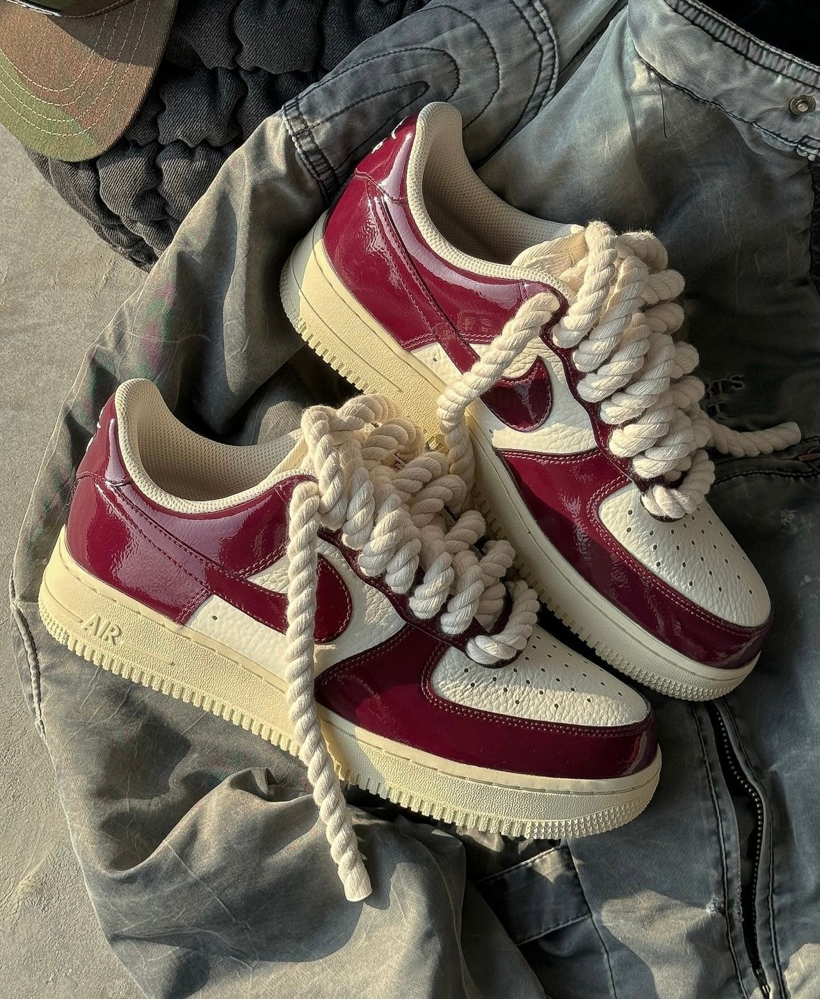 Nike AF1 Low Roman Empire Dark Beetroot X Rope